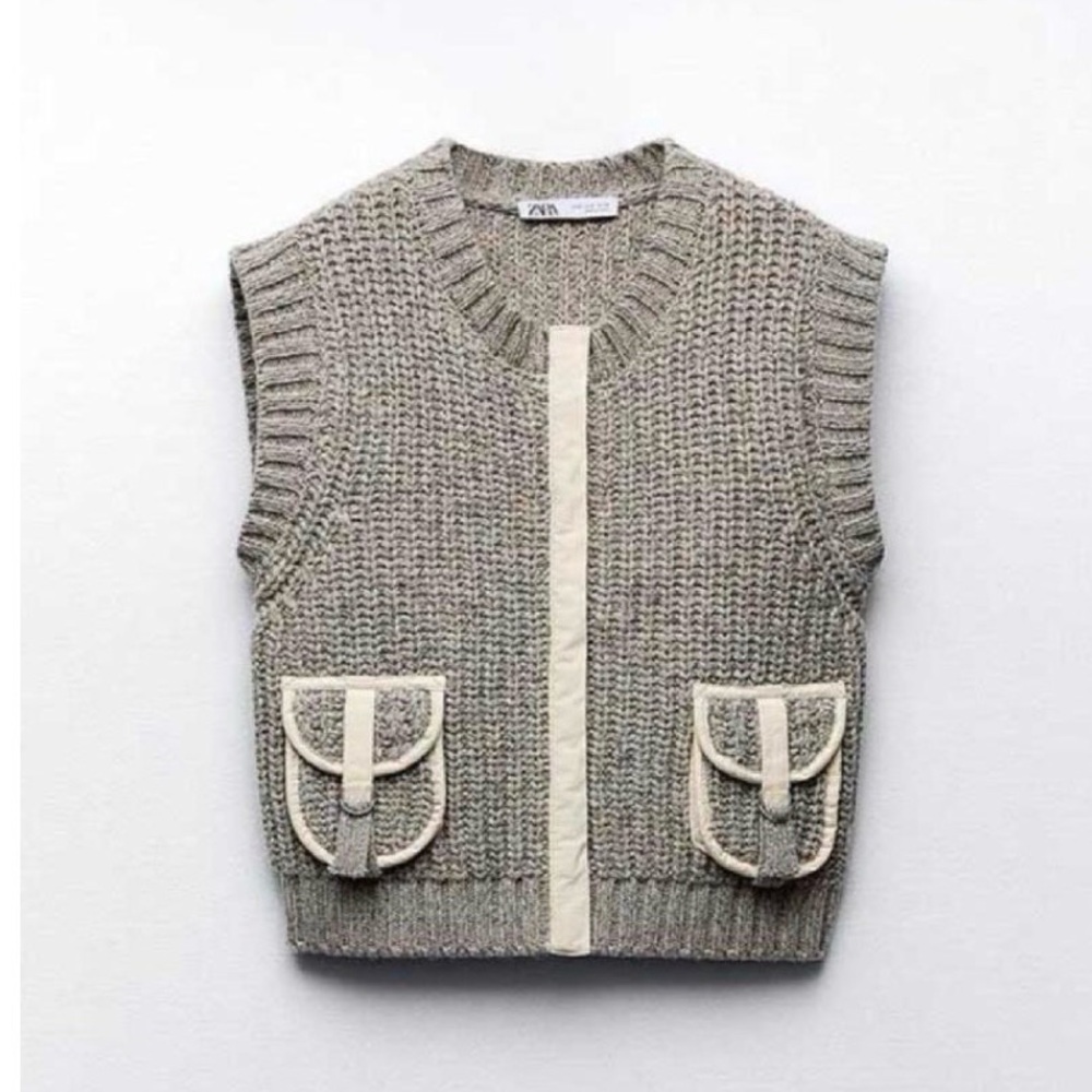 Zara Knit Cargo Vest